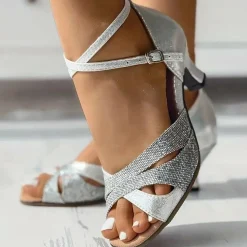 Damesschoenen*GIANNA - Zomerse Dames Sandalen met glitterhak