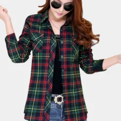 Blazers & Blouses Dames*Ginevra - Trendy Zomerse Geruite Blouse voor Dames