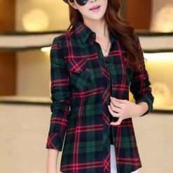 Blazers & Blouses Dames*Ginevra - Trendy Zomerse Geruite Blouse voor Dames