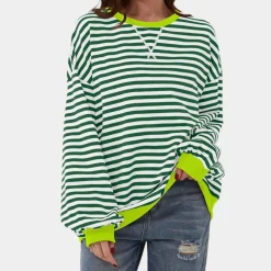 Truien & Vesten Dames*Gioia - Oversized en gestreepte zomerse trui voor dames