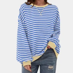 Truien & Vesten Dames*Gioia - Oversized en gestreepte zomerse trui voor dames