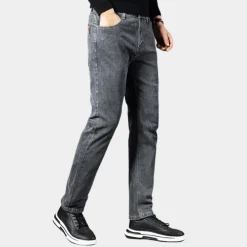 Broeken Heren*Giovanni - Casual skinny jeans voor heren - Perfect voor de zomer Donkergrijs