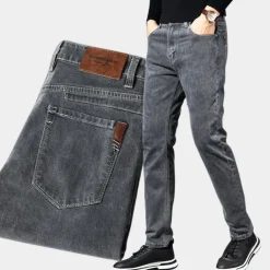 Broeken Heren*Giovanni - Casual skinny jeans voor heren - Perfect voor de zomer Donkergrijs