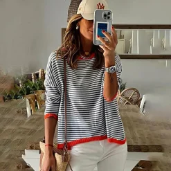 Topjes & Shirts Dames*GISELLE - Comfortabele losse zomertop Grijs