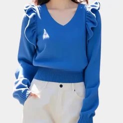 Truien & Vesten Dames*GIULIETTA - Luchtige Zomertrui voor Dames Blauw