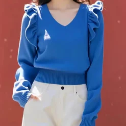 Truien & Vesten Dames*GIULIETTA - Luchtige Zomertrui voor Dames Blauw