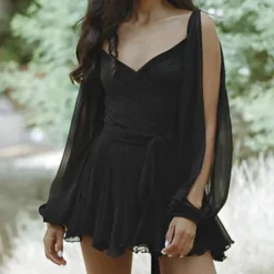 Jurken & Jumpsuits Dames*Gloria - Betoverende en luchtige zomerjurk voor dames met lantermouwen, perfect voor zonnige dagen