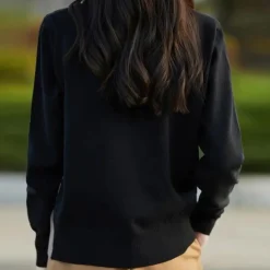 Truien & Vesten Dames*GLORIA - Elegante Gebreide Zomerse Trui voor Dames Zwart