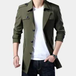 Jassen Heren*Gregorio - Klassieke Charme Zomerse Trenchcoat voor Heren