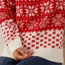 Truien & Vesten Dames*GUIDA - Stijlvolle Kersttrui voor Dames Rood