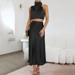 Sets Dames*GUILLAUME - Stijlvolle zomerse maxi rok set