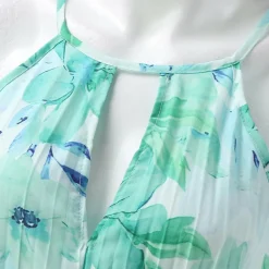 Jurken & Jumpsuits Dames*GUNILLA - Zomerse gebloemde maxi jurk Groen