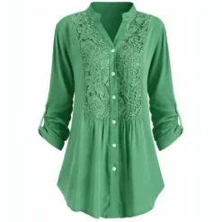 Blazers & Blouses Dames*Hailei - Luchtige lange blouse met pofmouwen voor dames - Zomereditie