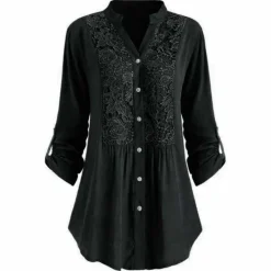 Blazers & Blouses Dames*Hailei - Luchtige lange blouse met pofmouwen voor dames - Zomereditie