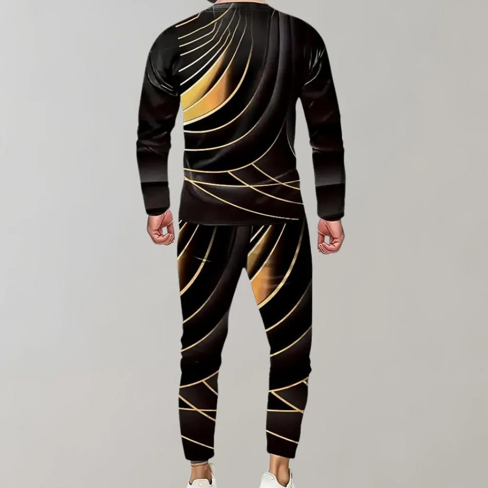 Sets Heren*Halfdan - Stijlvol zomers trainingspak voor heren Zwart