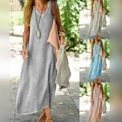 Jurken & Jumpsuits Dames*HALLIE - Zomerse casual maxi jurk