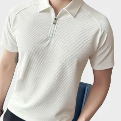 Shirts Heren*Herenpoloshirt met rits - Zomerse Stijl