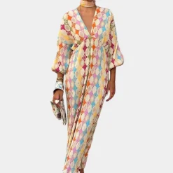 Jurken & Jumpsuits Dames*Hilde - Elegante kleurrijke lange zomerjurk voor vrouwen Veelkleurig