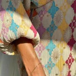 Jurken & Jumpsuits Dames*Hilde - Elegante kleurrijke lange zomerjurk voor vrouwen Veelkleurig