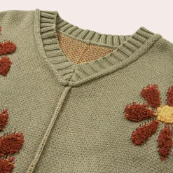 Truien & Vesten Dames*Honoria - Dames Elegante Bloemen Zomertrui Groen