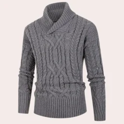 Truien & Vesten Heren*Horst - Modieuze gebreide heren zomertrui Grijs