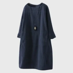 Jurken & Jumpsuits Dames*Idunn - Corduroy damesjurk voor de zomer