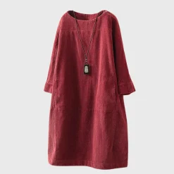 Jurken & Jumpsuits Dames*Idunn - Corduroy damesjurk voor de zomer