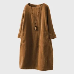 Jurken & Jumpsuits Dames*Idunn - Corduroy damesjurk voor de zomer