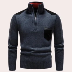 Truien & Vesten Heren*Ignatius - Tijdloze Elegantie Half-Zip Zomerse Trui voor Mannen
