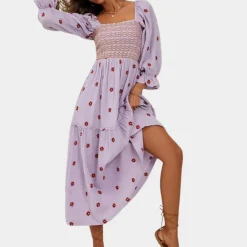 Jurken & Jumpsuits Dames*Imanta - Luchtige casual bloemenjurk voor dames, perfect voor de zomer