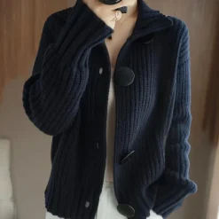 Truien & Vesten Dames*INARA - Moderne Gebreide Zomer Vest voor Dames Marineblauw