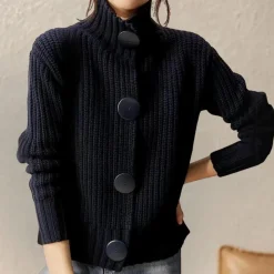 Truien & Vesten Dames*INARA - Moderne Gebreide Zomer Vest voor Dames Marineblauw