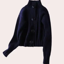 Truien & Vesten Dames*INARA - Moderne Gebreide Zomer Vest voor Dames Marineblauw