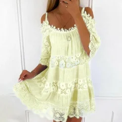 Jurken & Jumpsuits Dames*INGEBORG - Koude schouder mouw zomerjurk