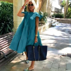 Jurken & Jumpsuits Dames*INGRID - Luchtige zomerse casual midi-jurk