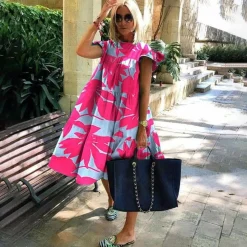 Jurken & Jumpsuits Dames*INGRID - Luchtige zomerse casual midi-jurk