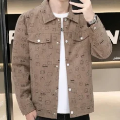 Jassen Heren*Ionut - Stijlvolle Heren Corduroy Zomerse Buitenkleding