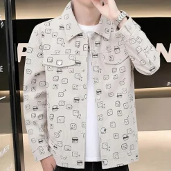 Jassen Heren*Ionut - Stijlvolle Heren Corduroy Zomerse Buitenkleding