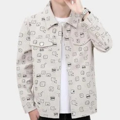 Jassen Heren*Ionut - Stijlvolle Heren Corduroy Zomerse Buitenkleding