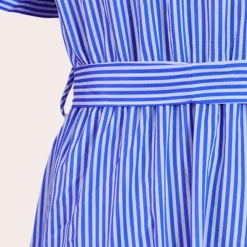 Jurken & Jumpsuits Dames*Irina - Zomerse gestreepte dames maxi-jurk met ceintuur