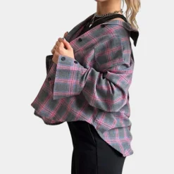 Topjes & Shirts Dames*Iryna - Modieus geruit dameshemd met lange mouwen voor de zomer