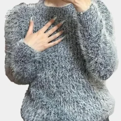 Truien & Vesten Dames*Isolda - Comfort Ronde hals Trui Grijs