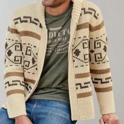 Truien & Vesten Heren*Isto - Retro zomer vest voor heren Khaki