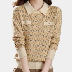 Truien & Vesten Dames*Ivanka - Vrouwelijke gebreide zomerse trui voor dames Abrikoos