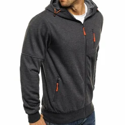 Jassen Heren*JACKS - Lichte zomertrui met rits en capuchon voor heren