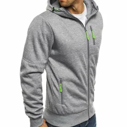 Jassen Heren*JACKS - Lichte zomertrui met rits en capuchon voor heren