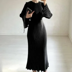 Jurken & Jumpsuits Dames*JACQUELINE - Elegante Geplooide Maxi Zomerjurk voor Dames