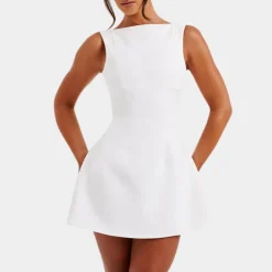 Jurken & Jumpsuits Dames*Janelle - Dames Stijlvolle Mouwloze Lente/Zomerjurk