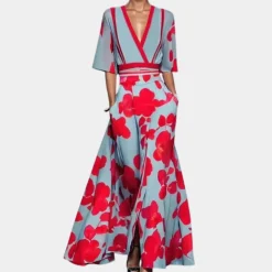Jurken & Jumpsuits Dames*JANICE - Moderne Zomer Bloemenjurk voor Dames Rood