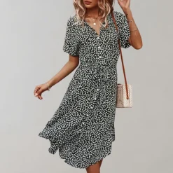 Jurken & Jumpsuits Dames*Janie - Midi zomerjurk voor dames - Perfect voor Lente en Zomer